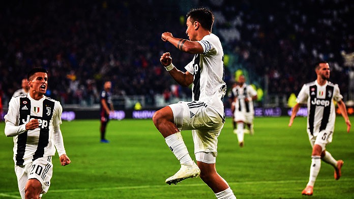 dybala esultanza bis juventus novembre 2018