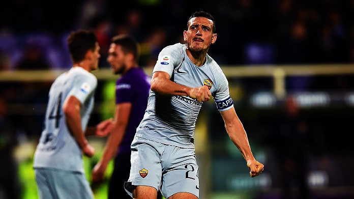 florenzi esultanza fiorentina roma novembre 2018