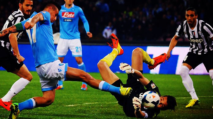 hamsik buffon napoli juventus marzo 2014