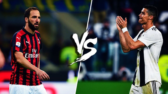 higuain cristiano ronaldo milan-juventus
