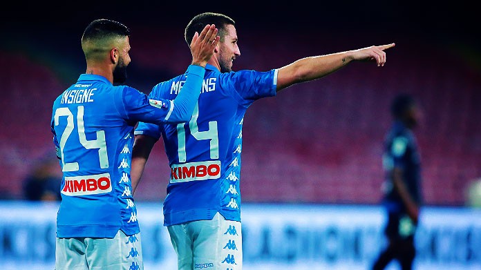 insigne mertens esultanza napoli novembre 2018
