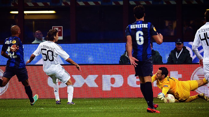 markovic inter partizan belgrando ottobre 2012