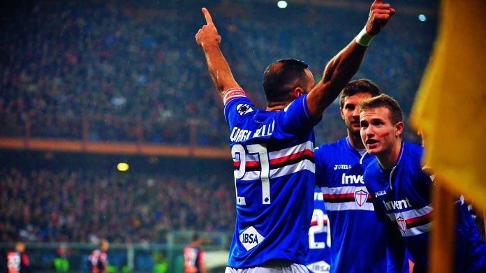 quagliarella esultanza bis sampdoria novembre 2018