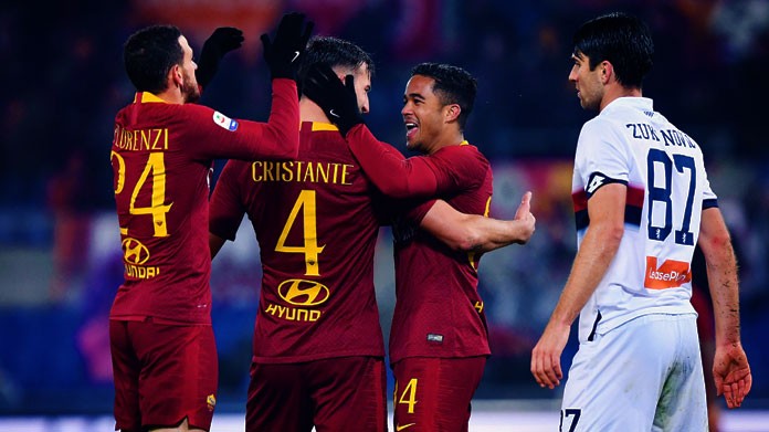 cristante esultanza roma genoa dicembre 2018