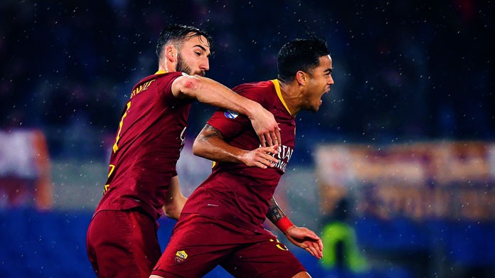 cristante kluivert esultanza roma dicembre 2018