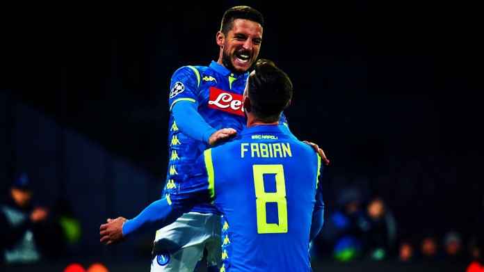 fabian ruiz mertens esultanza tris napoli novembre 2018