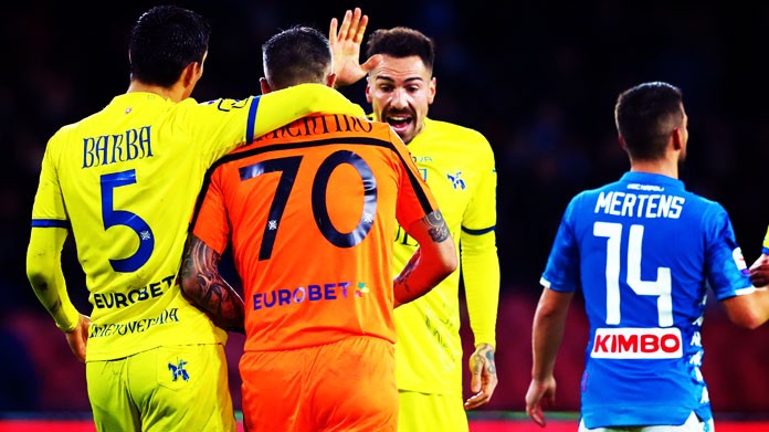 napoli chievo esultanza novembre 2018