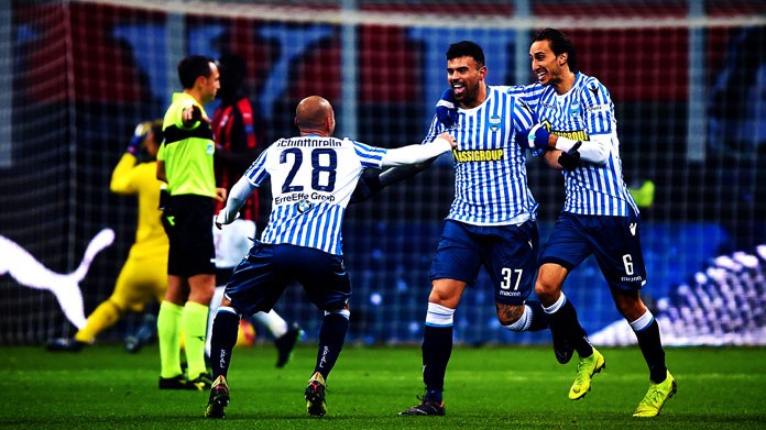 petagna esultanza milan spal dicembre 2018