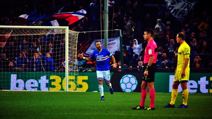 quagliarella esultanza sampdoria chievo dicembre 2018