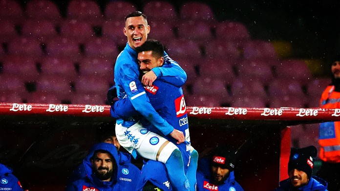 callejon esultanza napoli gennaio 2019