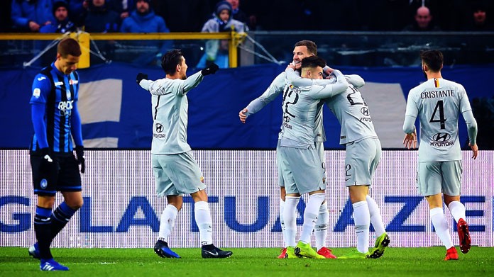 dzeko esultanza atalanta roma gennaio 2019