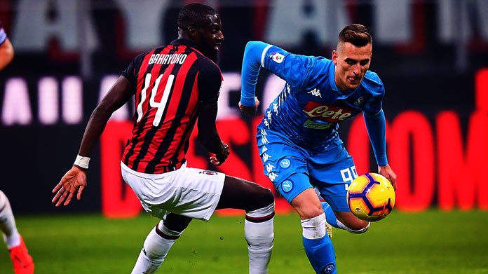 bakayoko milik milan napoli gennaio 2019