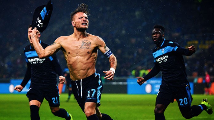 immobile esultanza lazio gennaio 2019