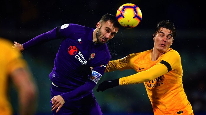 pezzella schick fiorentina roma gennaio 2019