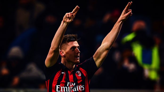 piatek esultanza tris milan gennaio 2019