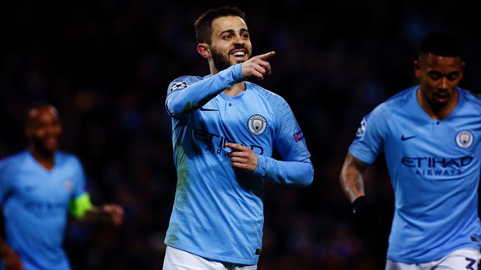 bernardo silva esultanza manchester city marzo 2019