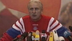 Bayern, gli auguri a Trapattoni citando la memorabile conferenza: «Strunz!» – VIDEO
