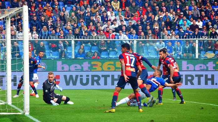 defrel gol sampdoria genoa derby aprile 2019