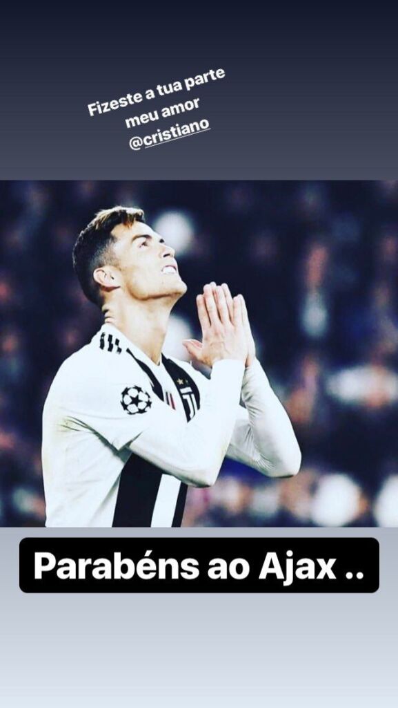katia aveiro instagram juventus-ajax cristiano ronaldo