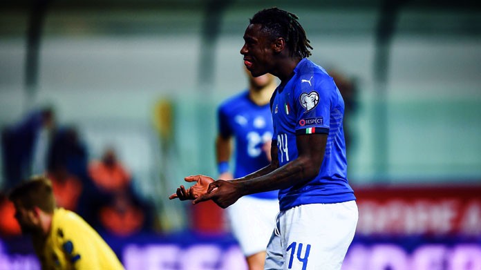 kean esultanza bis italia marzo 2019