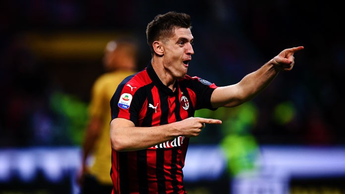 piatek esultanza bis milan aprile 2019