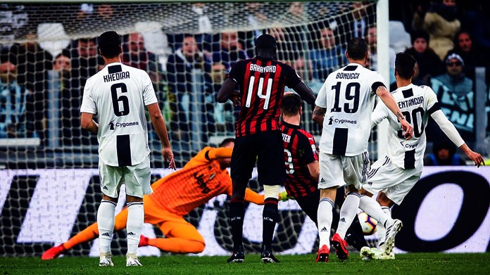 piatek gol juventus milan aprile 2019