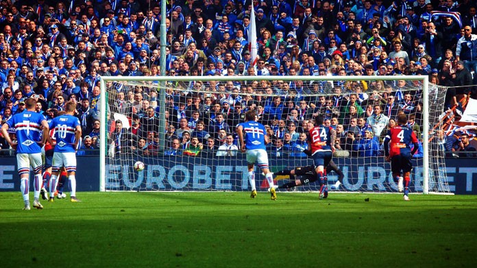 quagliarella gol sampdoria milan derby aprile 2019