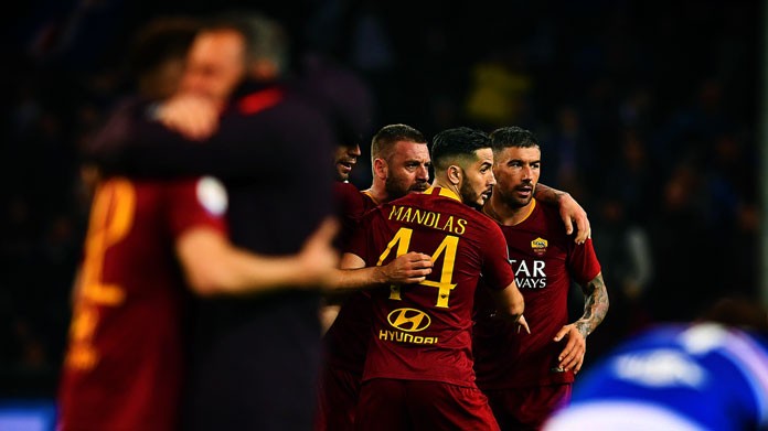 roma esultanza aprile 2019