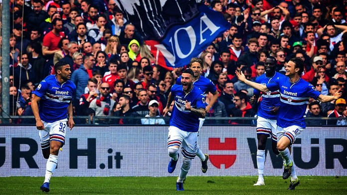 sampdoria esultanza aprile 2019