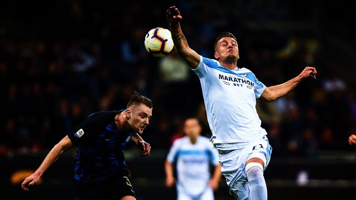skriniar milinkovic savic inter lazio marzo 2019