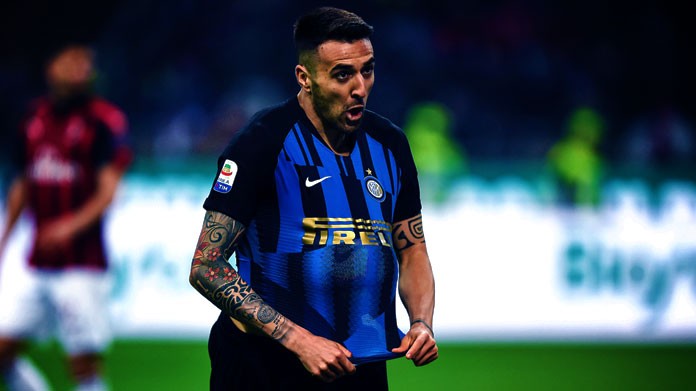 vecino esultanza milan inter derby marzo 2019