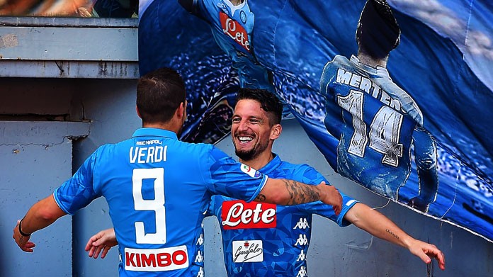verdi mertens esultanza napoli marzo 2019