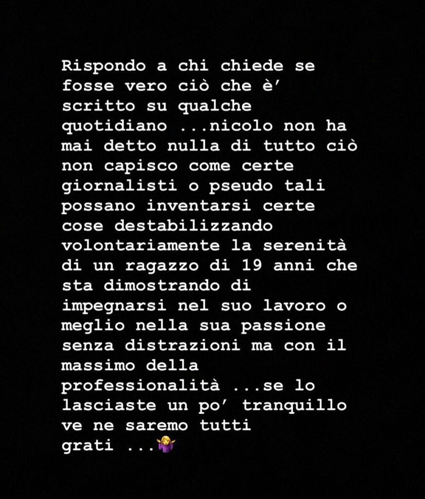 La mamma di Zaniolo smentisce: «Mai dette da Nicolò frasi sulla Juventus» 34 Storia Mamma Zaniolo tagliata
