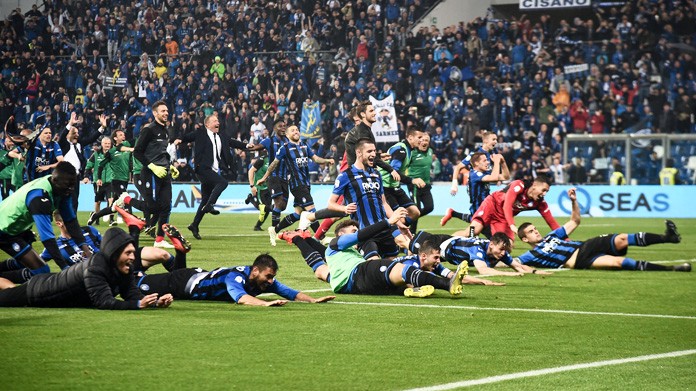 atalanta sassuolo festa champions