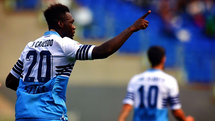 Caicedo esultanza bis lazio aprile
