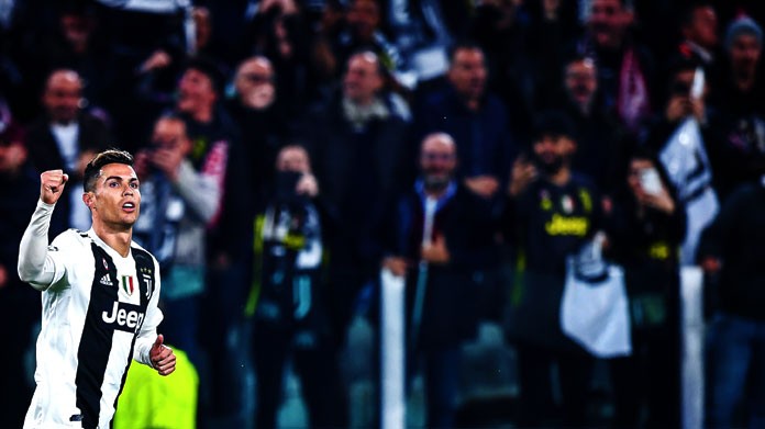 cristiano ronaldo esultanza juventus aprile 2019