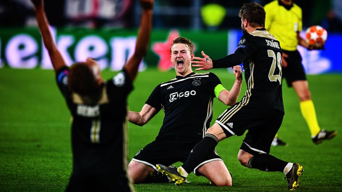 de ligt esultanza bis ajax aprile 2019