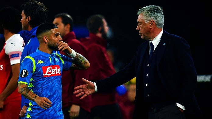 insigne ancelotti napoli aprile 2019