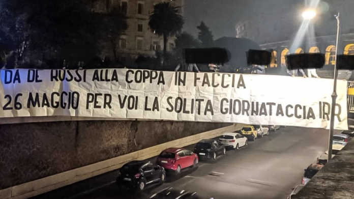 lazio striscione de rossi 26 maggio