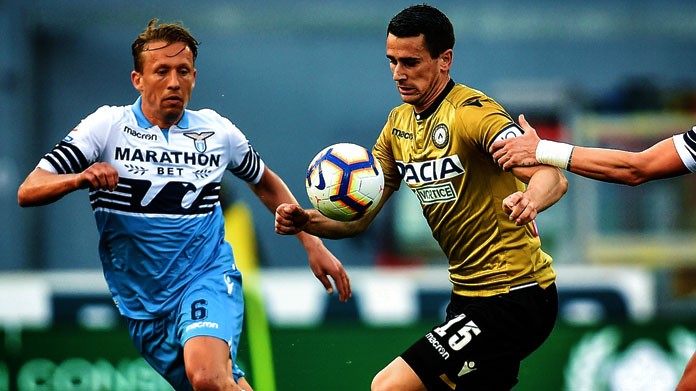 lucas leiva lasagna lazio udinese aprile 2019