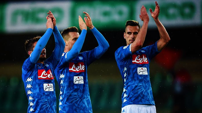 mertens zielinski milik esultanza napoli aprile 2019