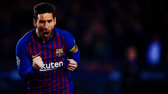 messi esultanza bis barcellona aprile 2019