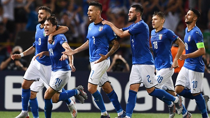 Esultanza Italia Under21