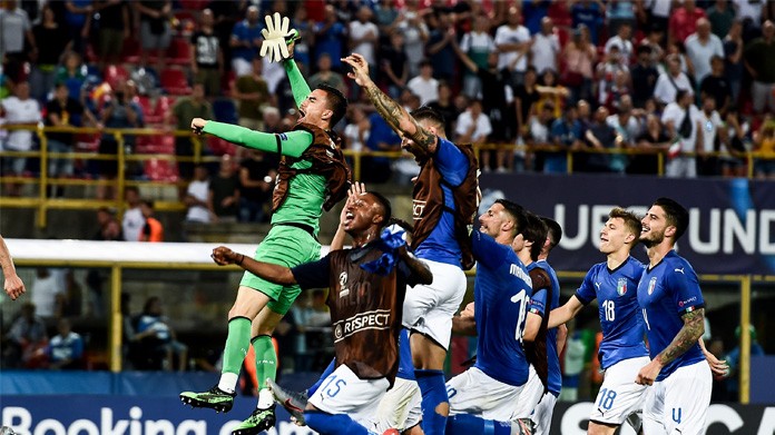 Esultanza italia under21