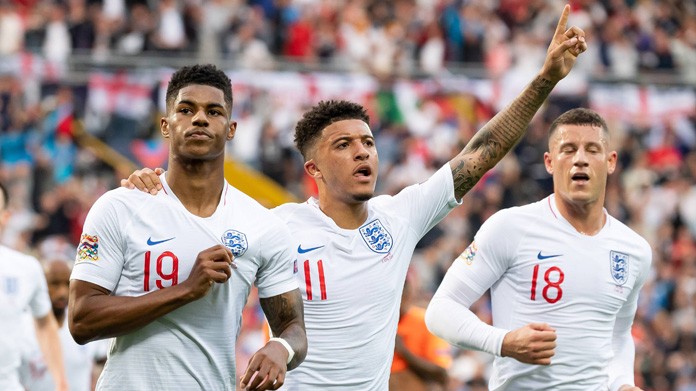Rashford Sancho Inghilterra 2019