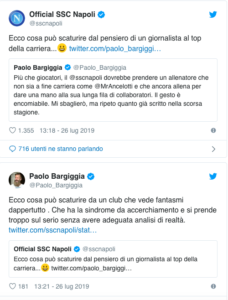 Napoli-Bargiggia, duro scontro social - FOTO 32 Schermata 2019 07 26 alle 14.00.22