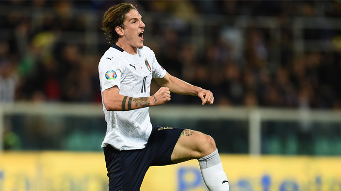 Esultanza Zaniolo italia