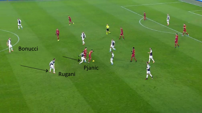 juve roma pjanic e rugani accorciano