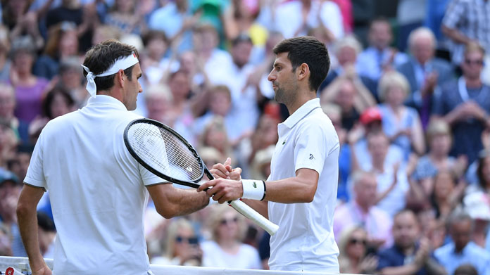 Djokovic Federer atp tennis wimbledon
