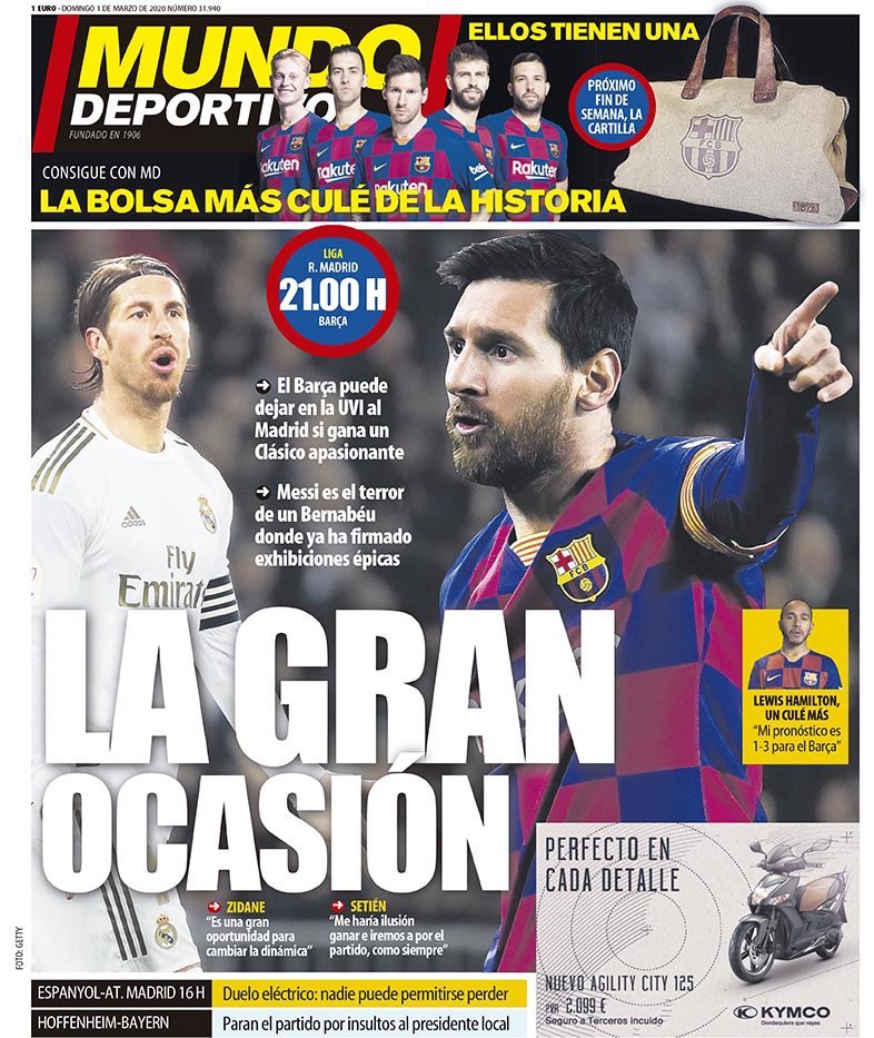 Real Madrid Barcellona, le prime pagine: «La grande occasione» 39 Mundo Depor